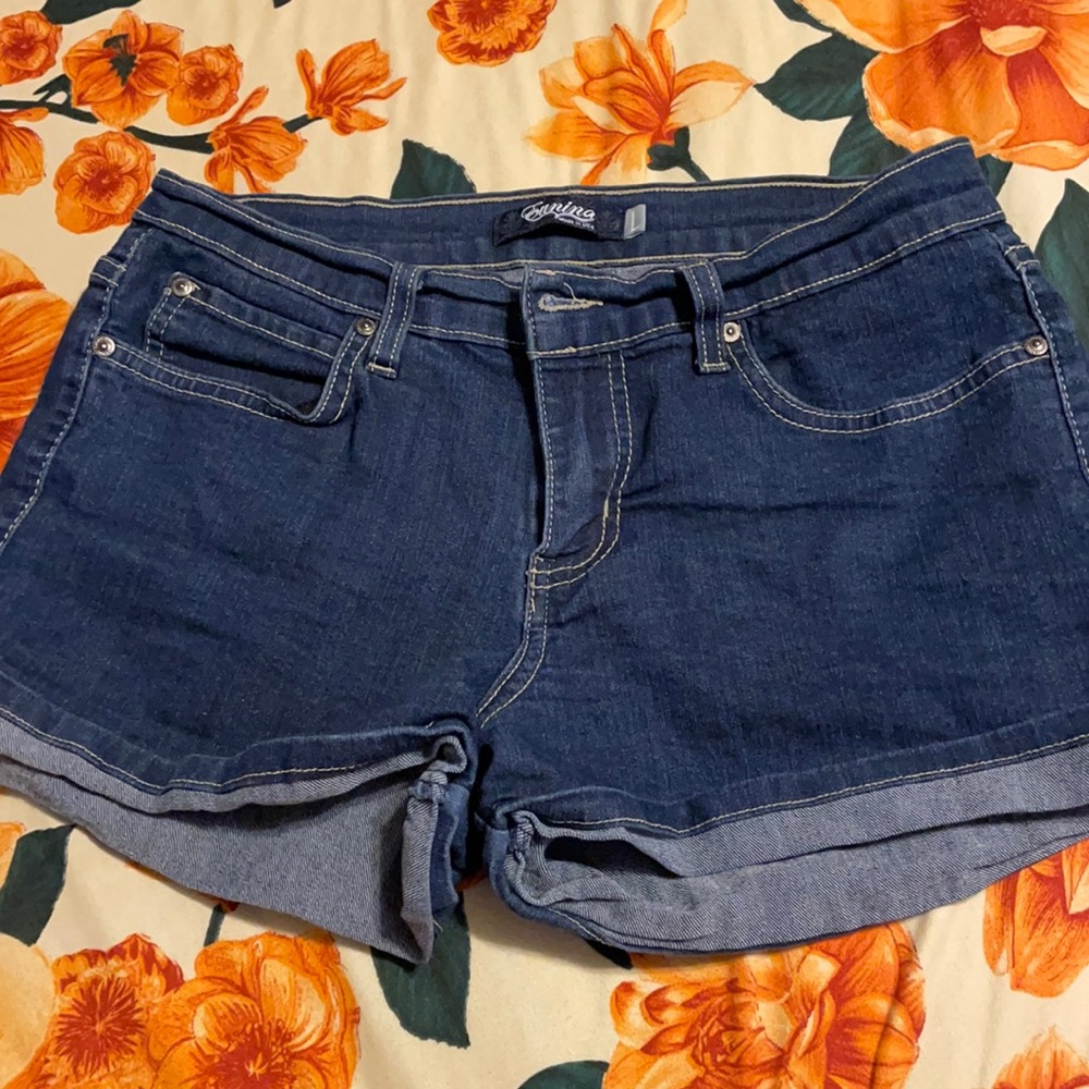 Worn once denim shorts.